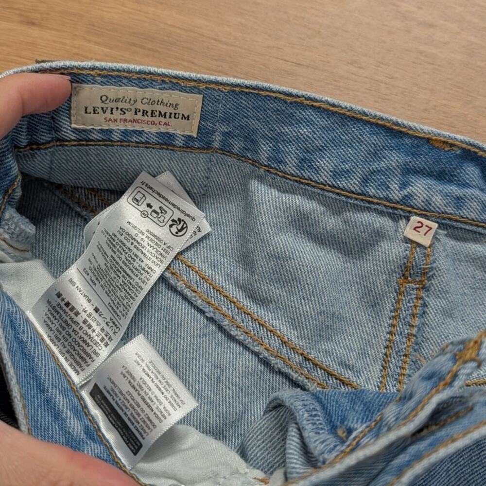 Levi's Denim Flounce Mini Skirt Womens 27/S Blue High-rise A-line - Picture 4 of 8